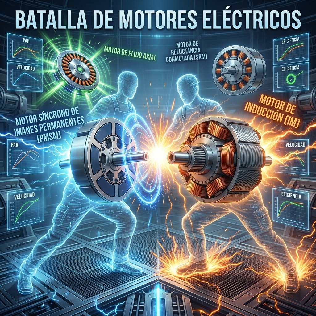 tipos de motores electricos enfrentados