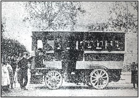 Omnibus elettrico La Cuadra costruito a Barcellona intorno al 1900