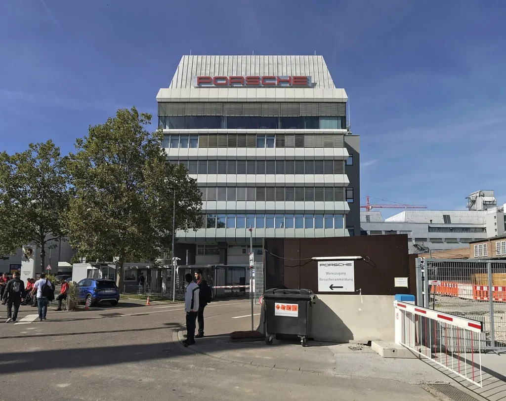 Porsche's Zuffenhausen plant in Stuttgart, home of the Taycan line